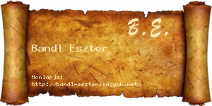 Bandl Eszter névjegykártya